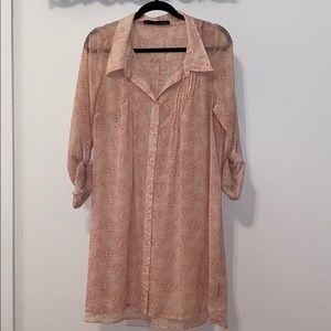 Boho button up dress